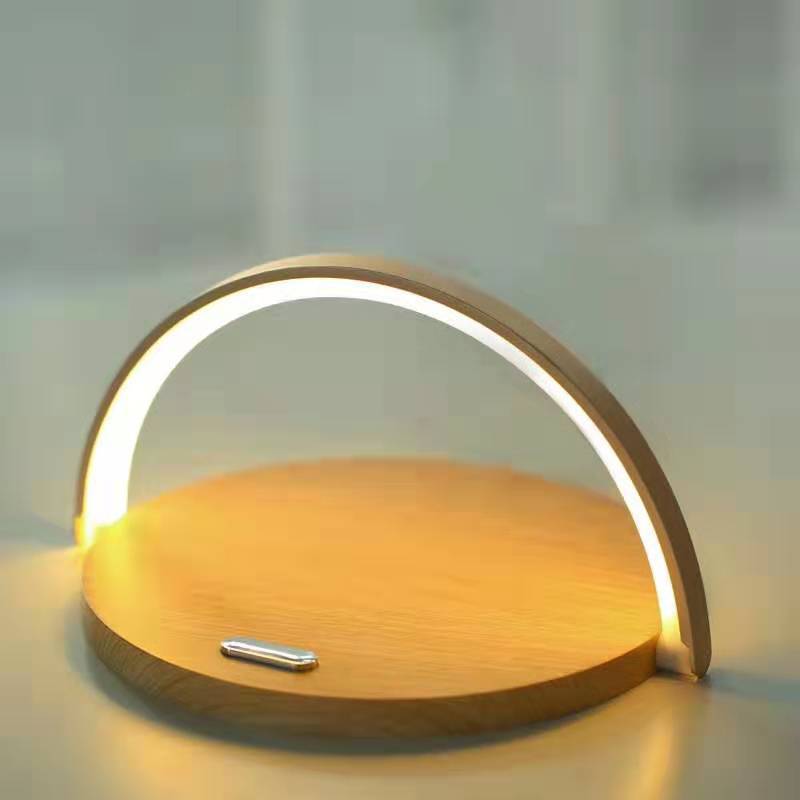 3-in-1 Wireless Charger Stand & LED Lamp — Charge, Light, Organize