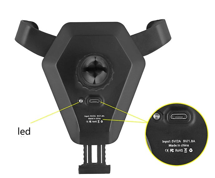 Wireless Car Charger Mount — Qi Fast Charging, Hands-Free Auto-Grip