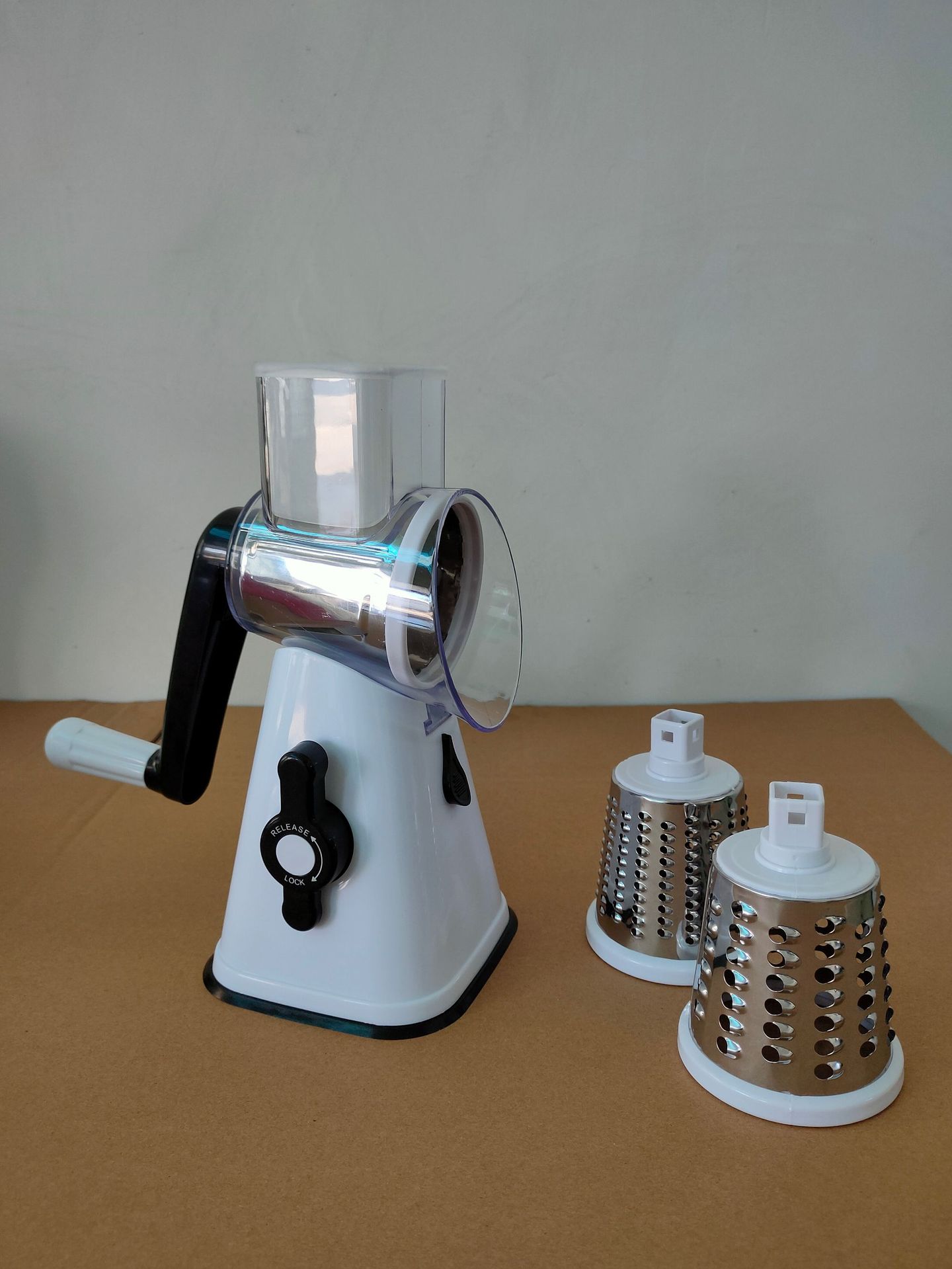 Multi-Function Vegetable Slicer & Cutter – Hand Drum Style