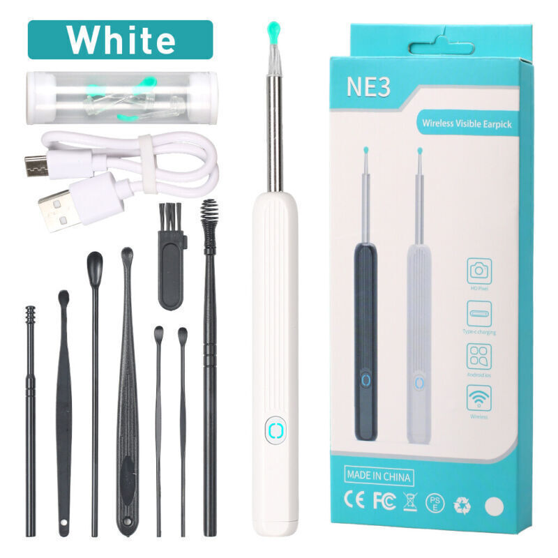 Wireless Ear Wax Removal Kit — Camera & LED Light, Safe & Gentle