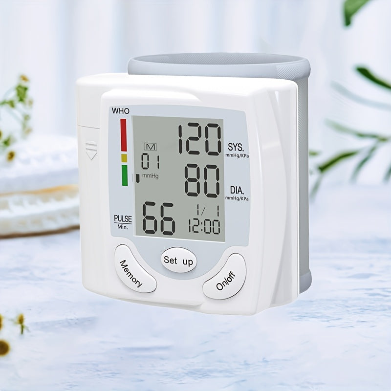 Wrist Blood Pressure Monitor — Digital BP & Heart Rate Tracker