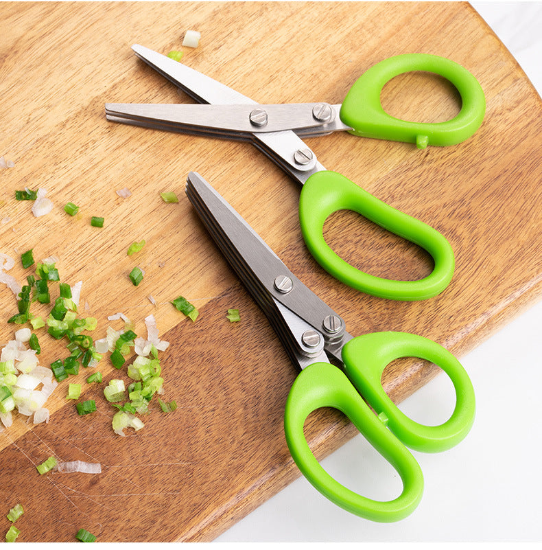 Multi-Blade Herb & Green Onion Scissors – Stainless Steel