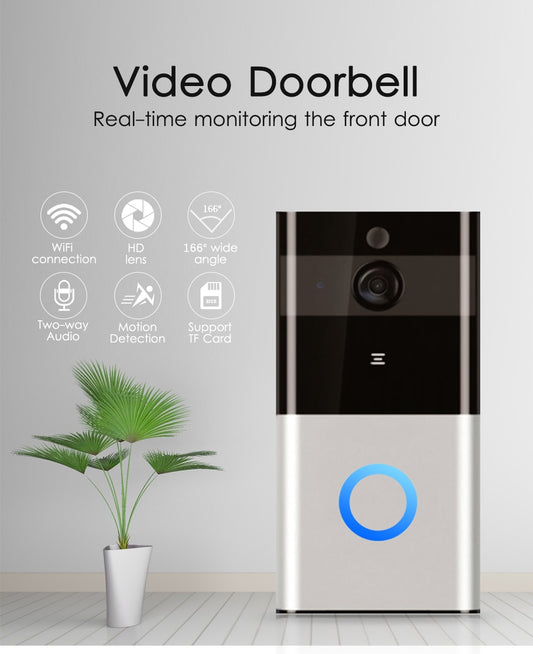 WiFi Video Doorbell – 720P, Night Vision, Motion Detection