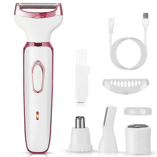 4-in-1 Women's Grooming Kit — Eyebrow, Nose & Bikini Trimmer