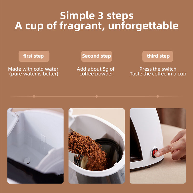 Mini Automatic Coffee Maker – Compact Home & Office Brewer