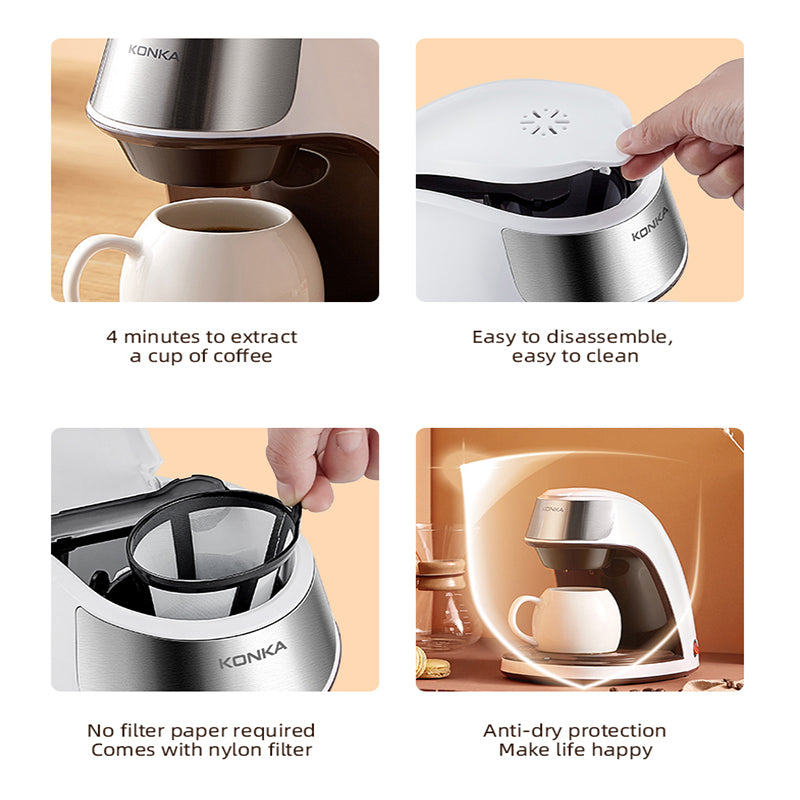Mini Automatic Coffee Maker – Compact Home & Office Brewer