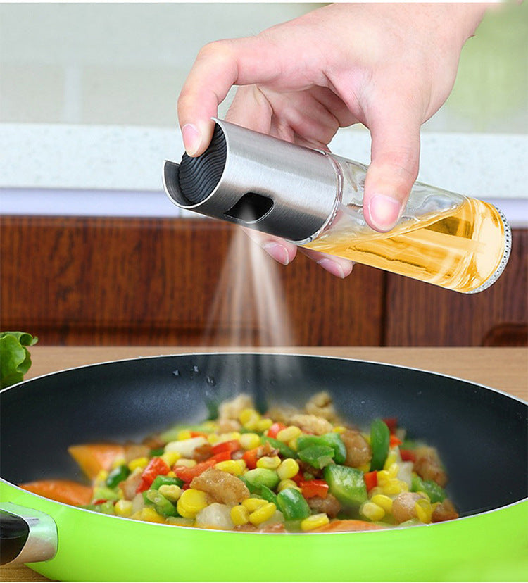 BBQ Oil Spray Bottle – Push-Pump, Leakproof, Kitchen & Grill