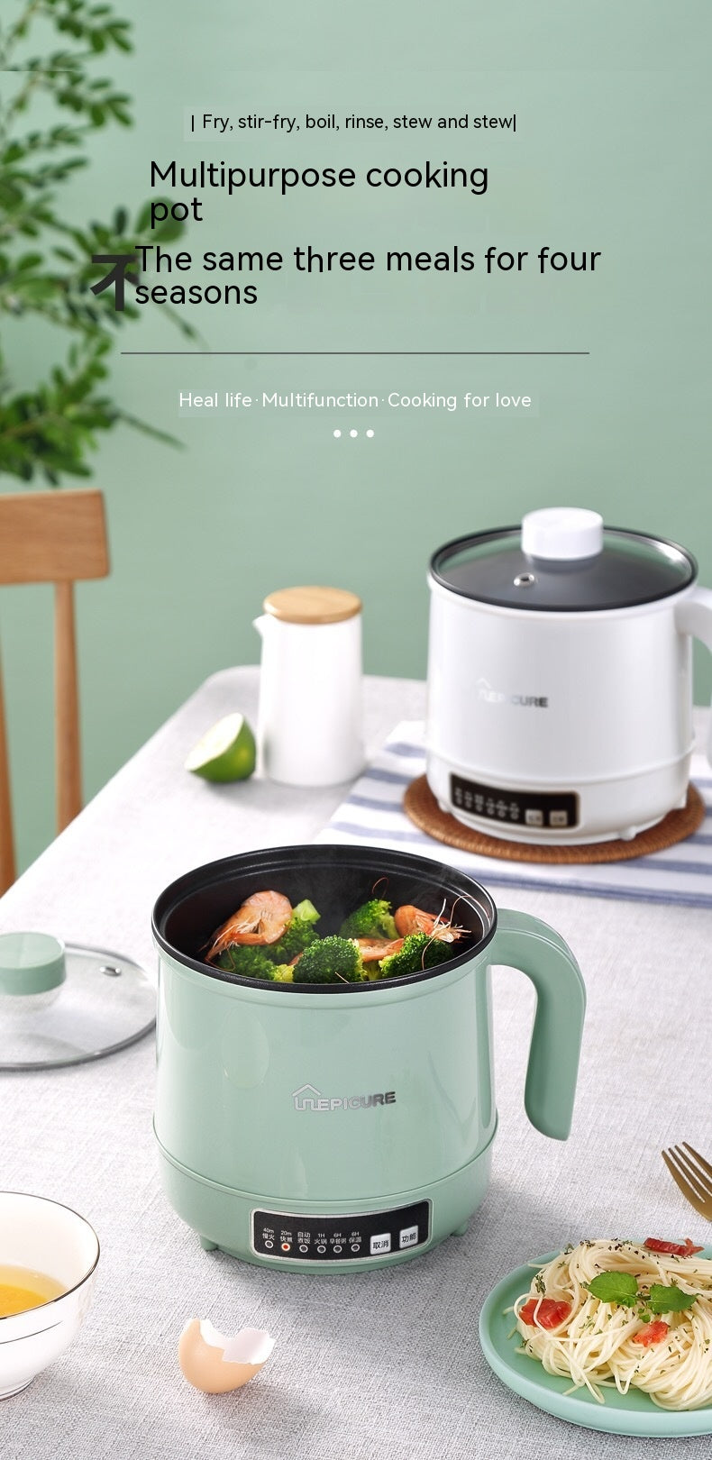Multi-Function Electric Cooker – 110V/220V, Compact & Versatile