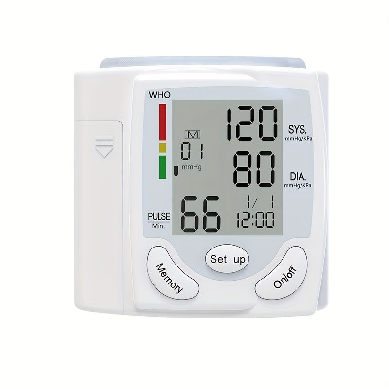 Wrist Blood Pressure Monitor — Digital BP & Heart Rate Tracker
