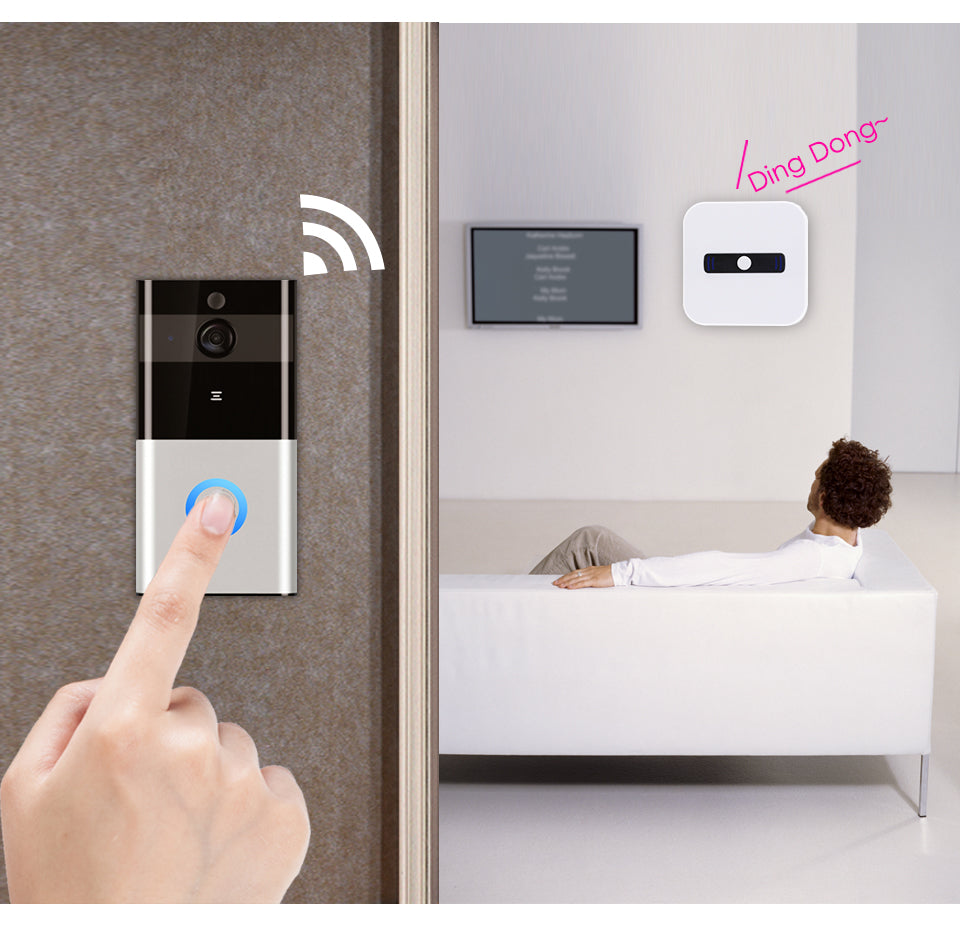 WiFi Video Doorbell – 720P, Night Vision, Motion Detection