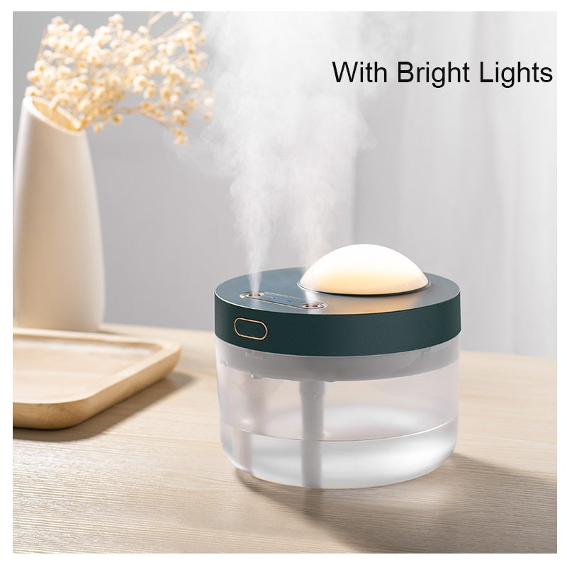 Projection Humidifier & Night Light – Rotating, Dual Spray