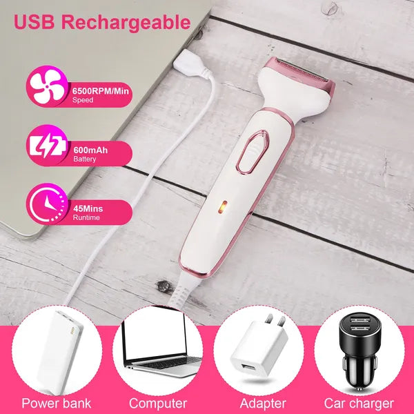 4-in-1 Women's Grooming Kit — Eyebrow, Nose & Bikini Trimmer