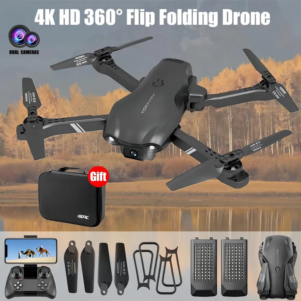 Foldable RC Drone – 6K Dual Camera, WiFi FPV, Quadcopter