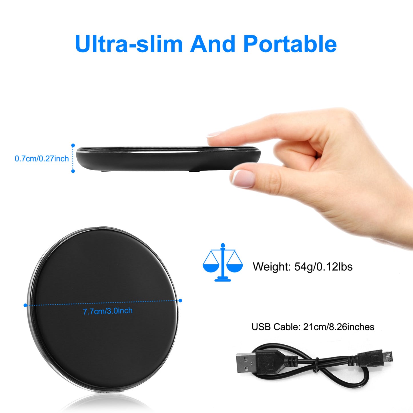 Qi Wireless Charging Pad – Ultra-Slim 5W, iPhone & Samsung