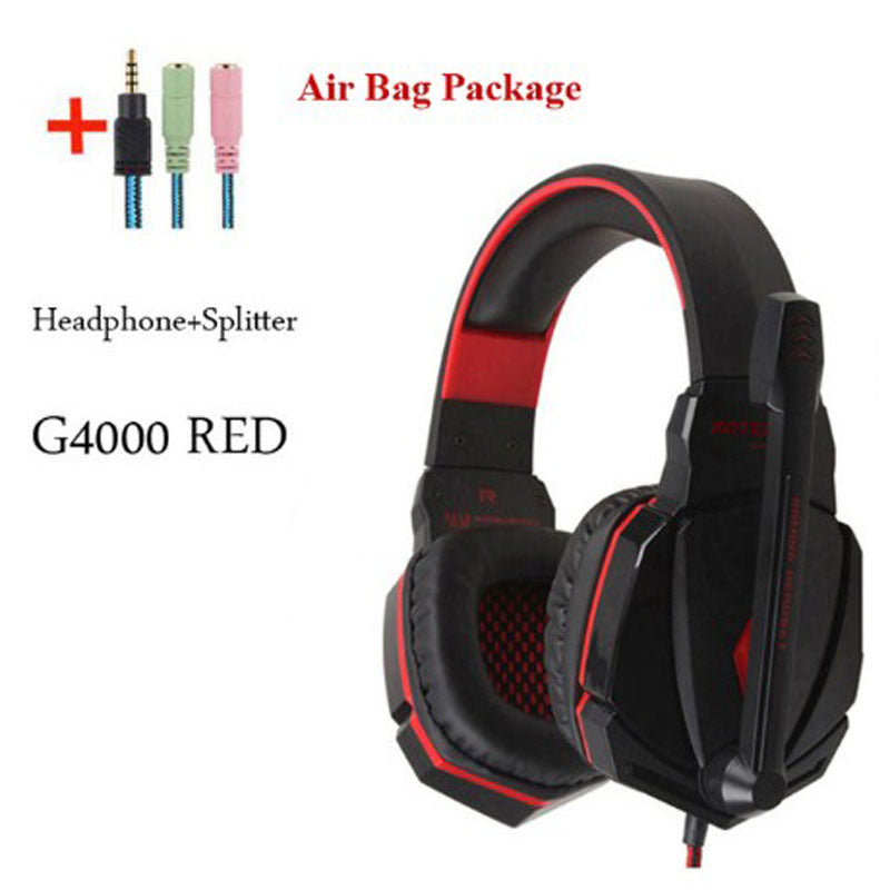 Wired Gaming Headset — Surround Sound, Deep Bass & Mic