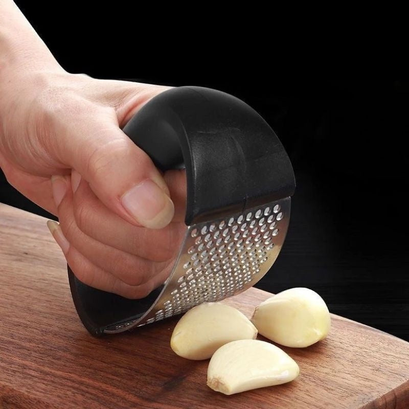 Stainless Steel Garlic Press & Masher – Manual, Easy Squeeze