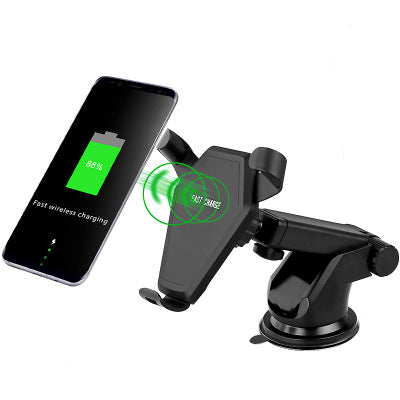 Wireless Car Charger Mount — Qi Fast Charging, Hands-Free Auto-Grip