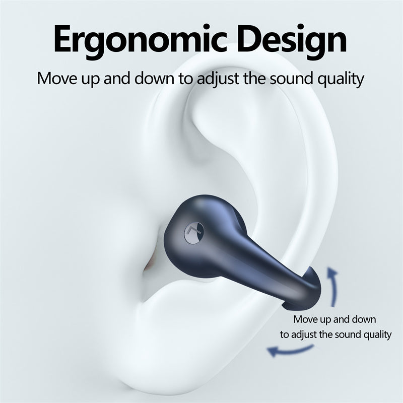Bone Conduction Ear Clip Earbuds — Bluetooth 5.3, HIFI Bass, Sports