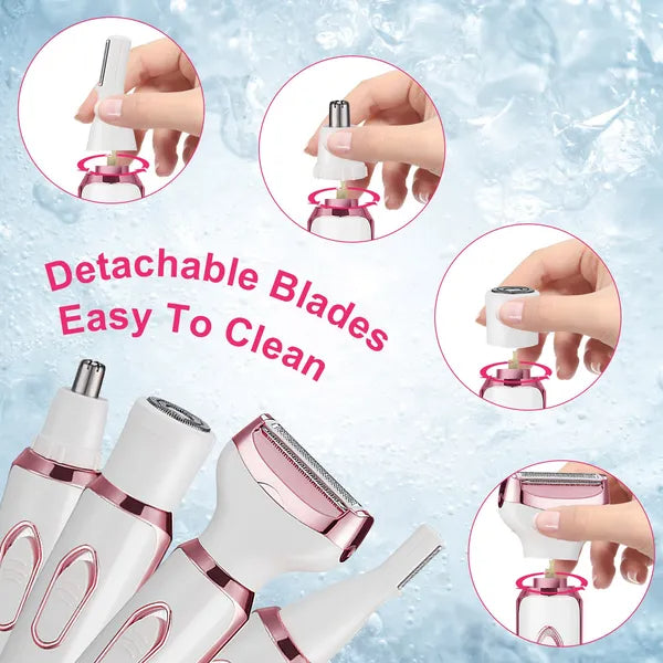 4-in-1 Women's Grooming Kit — Eyebrow, Nose & Bikini Trimmer