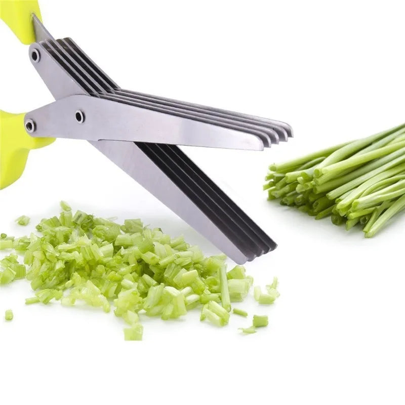 Multi-Blade Herb & Green Onion Scissors – Stainless Steel