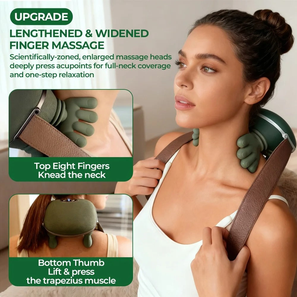 Wireless Neck & Shoulder Massage Shawl — Bionic Kneading, Brushless Motor
