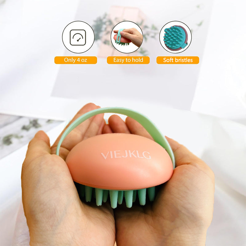 Scalp Massager Shampoo Brush — Waterproof, Detachable Head