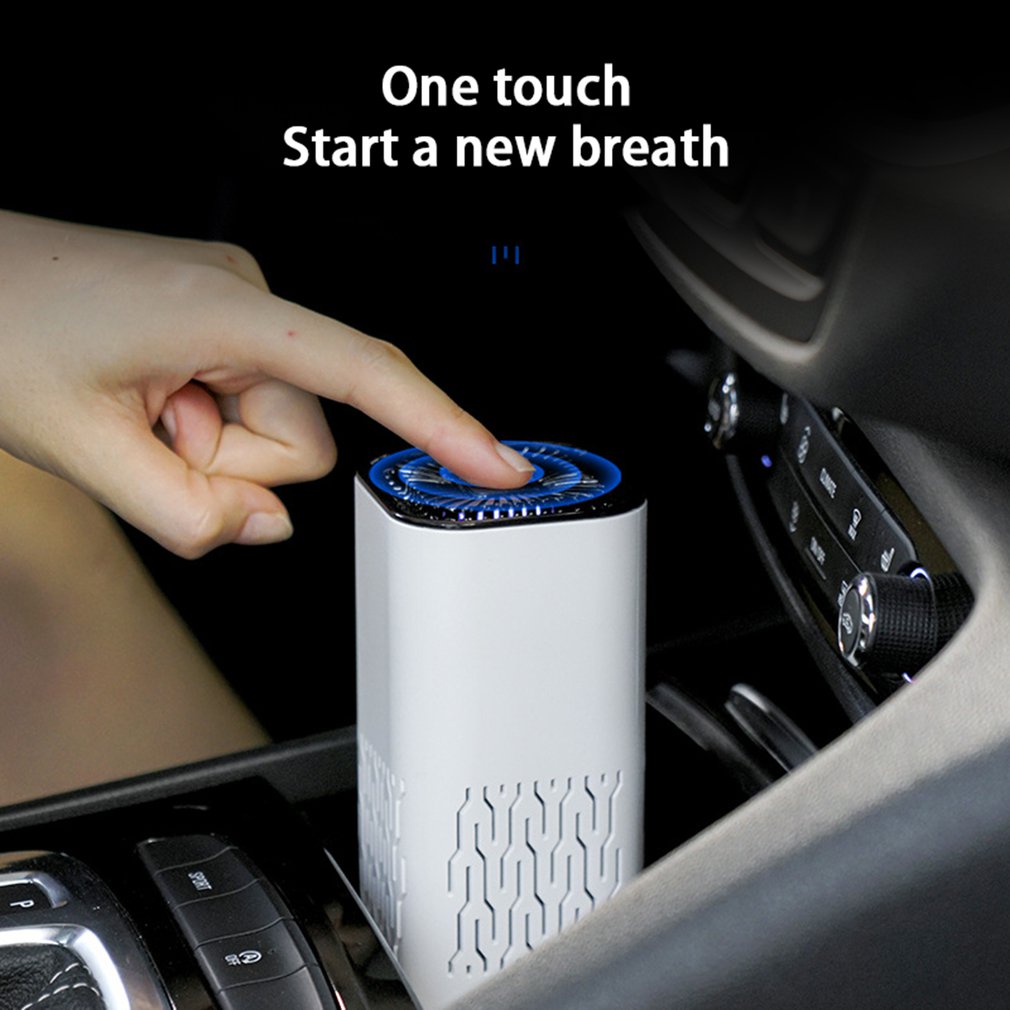 Portable Car & Home Air Purifier – Negative Ion, Removes Dust & Smoke