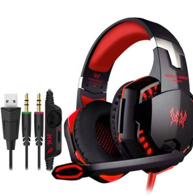 Wired Gaming Headset — Surround Sound, Deep Bass & Mic