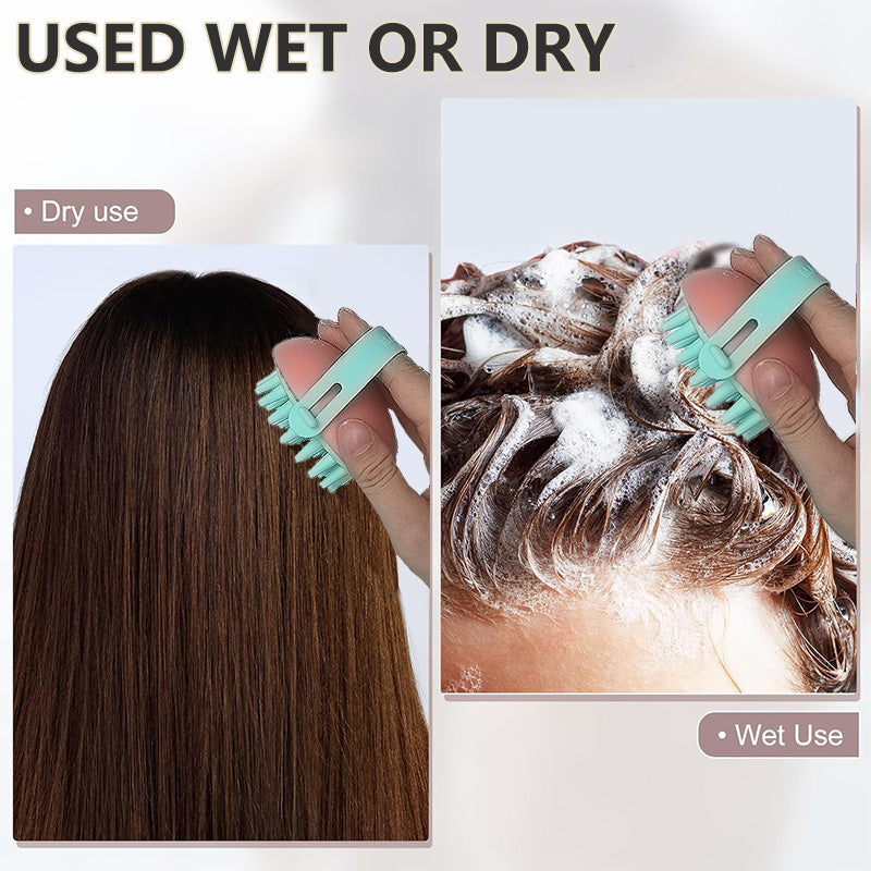 Scalp Massager Shampoo Brush — Waterproof, Detachable Head