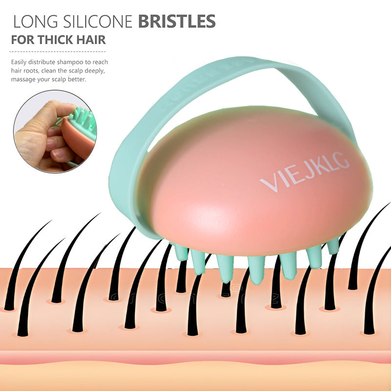 Scalp Massager Shampoo Brush — Waterproof, Detachable Head
