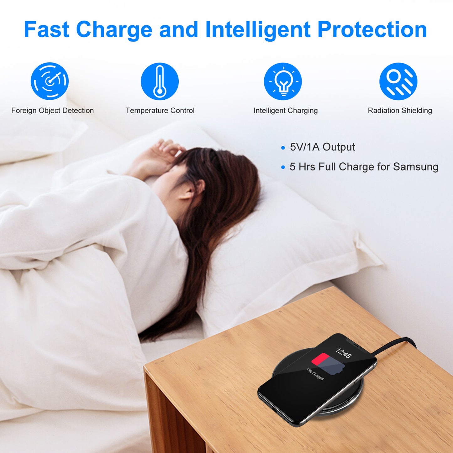 Qi Wireless Charging Pad – Ultra-Slim 5W, iPhone & Samsung