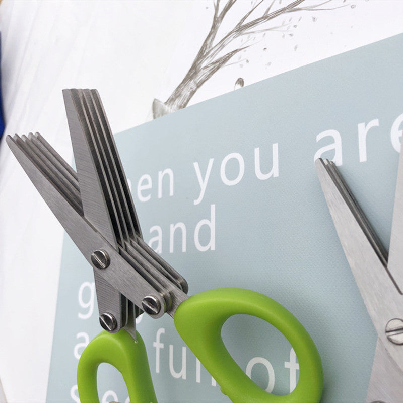 Multi-Blade Herb & Green Onion Scissors – Stainless Steel