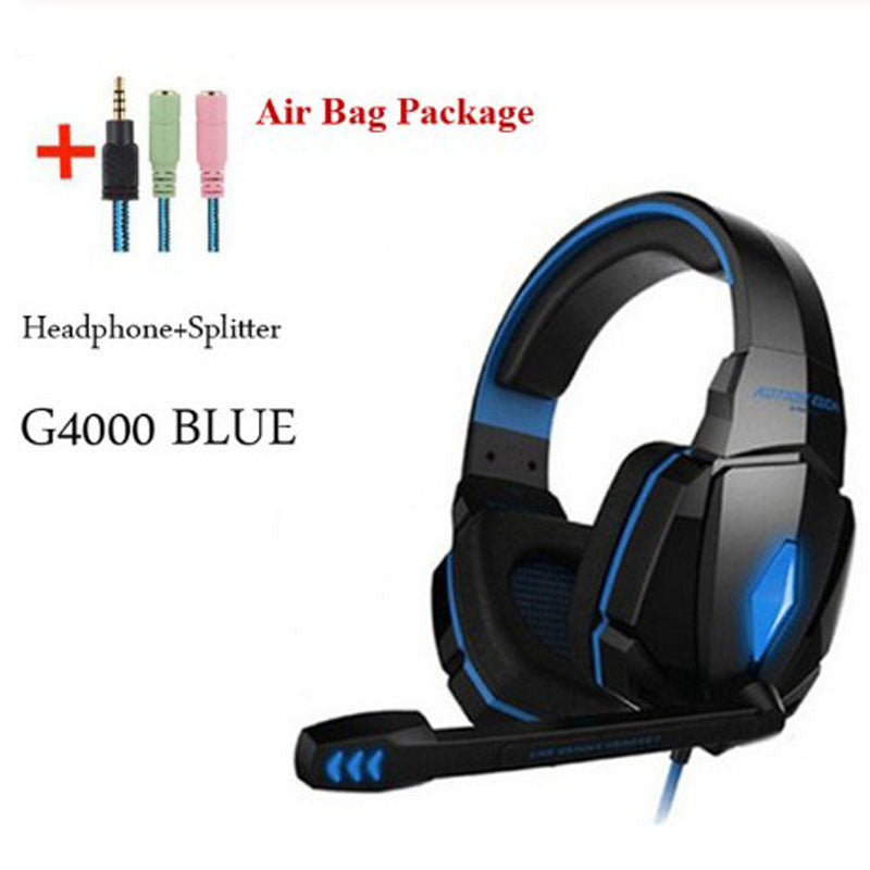 Wired Gaming Headset — Surround Sound, Deep Bass & Mic