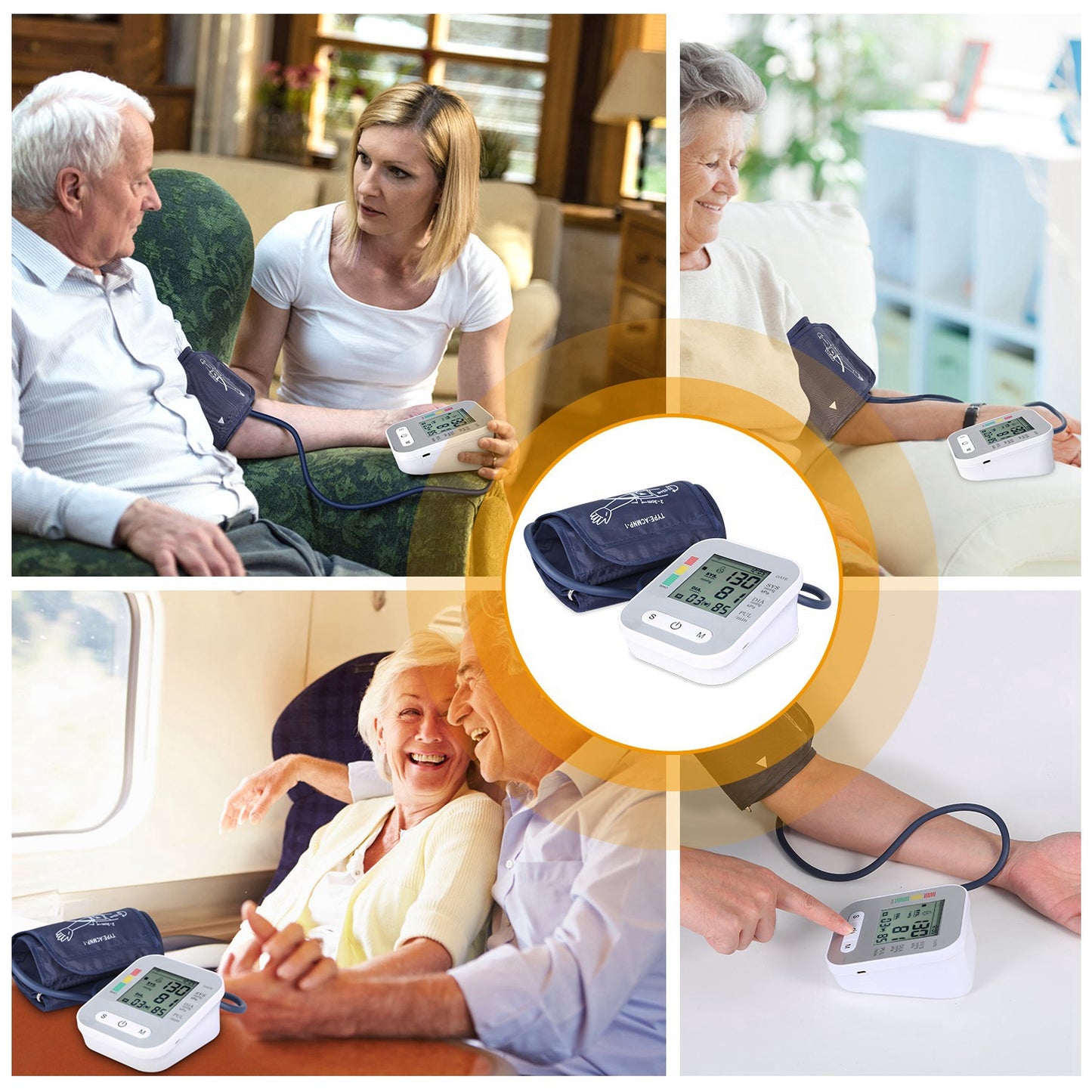 Digital Arm Blood Pressure Monitor — LCD Display & Voice Readout