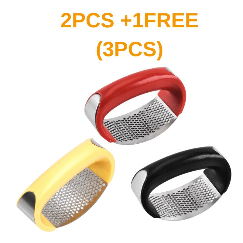 Stainless Steel Garlic Press & Masher – Manual, Easy Squeeze