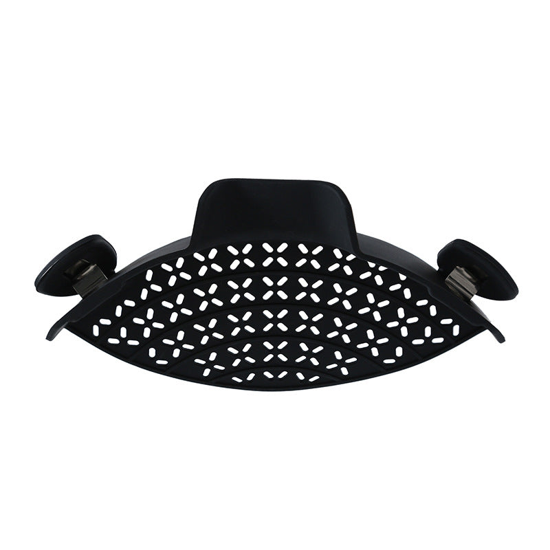 Silicone Pot Drain Stopper — No-Spill Strainer Lid Clip