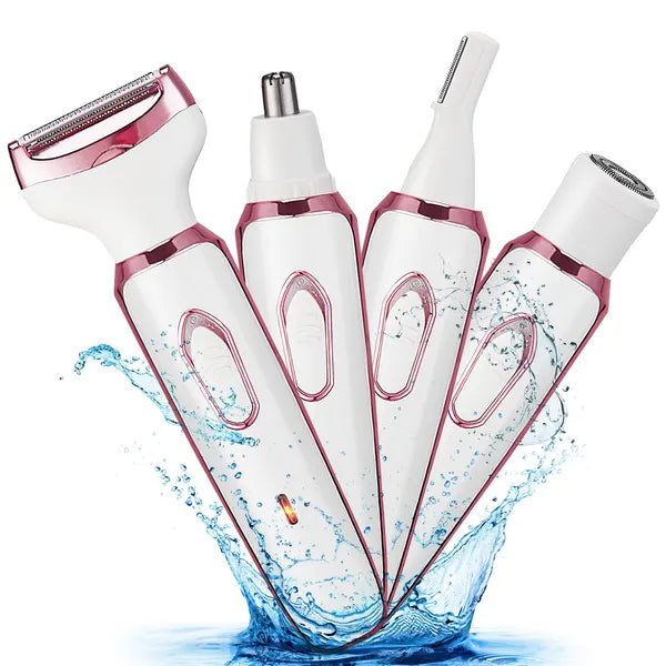4-in-1 Women's Grooming Kit — Eyebrow, Nose & Bikini Trimmer