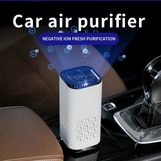 Portable Car & Home Air Purifier – Negative Ion, Removes Dust & Smoke