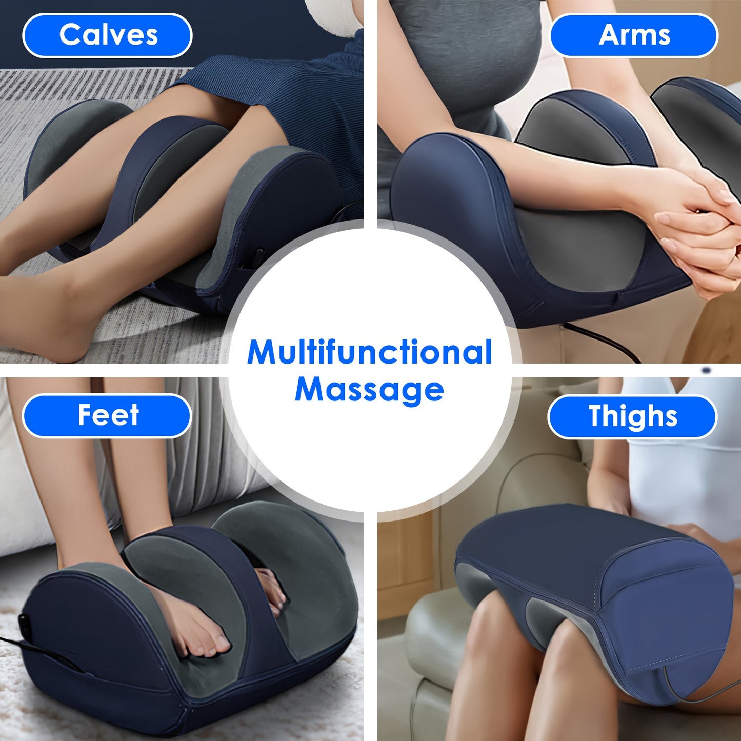 Shiatsu Foot & Calf Massager — Heat, 3 Modes & 3 Intensities