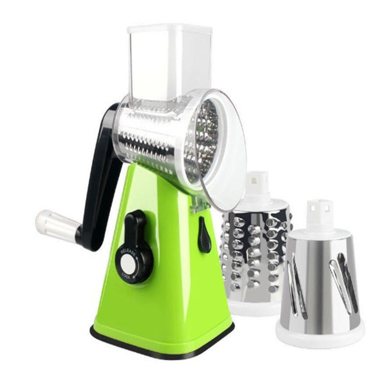 Multi-Function Vegetable Slicer & Cutter – Hand Drum Style