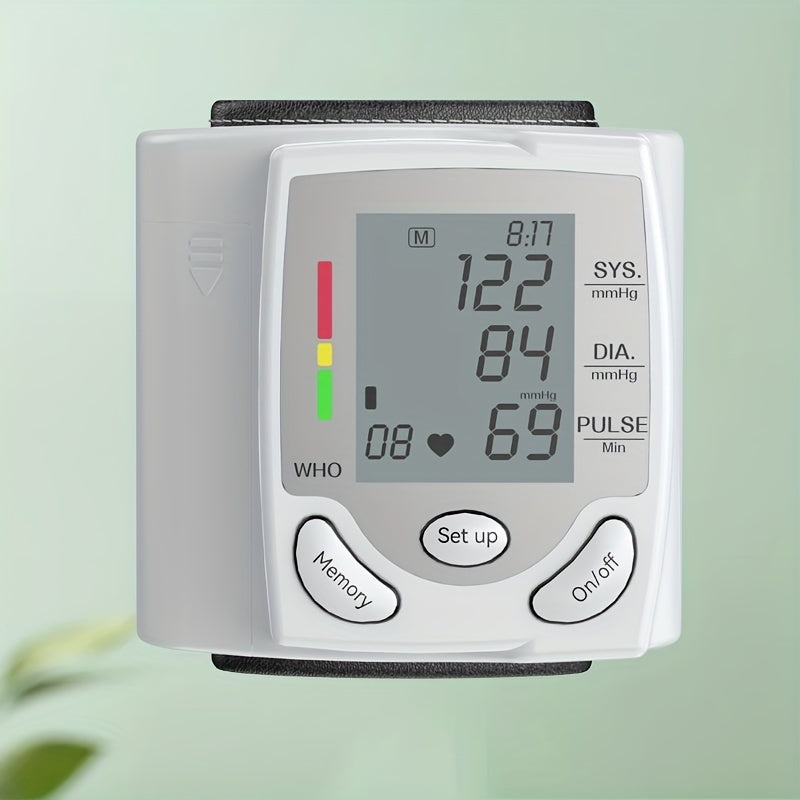 Wrist Blood Pressure Monitor — Digital BP & Heart Rate Tracker