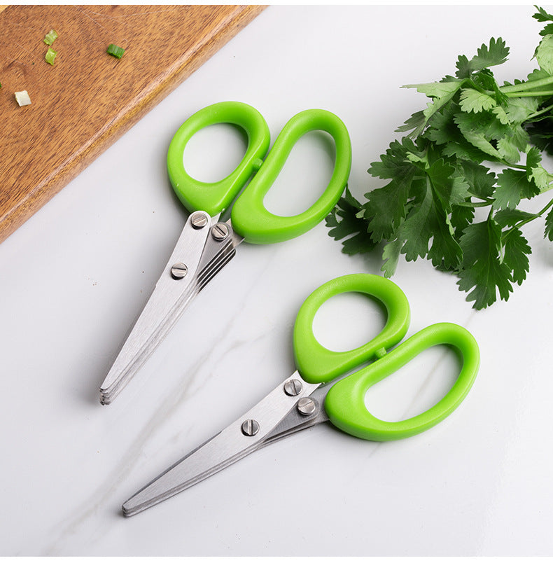Multi-Blade Herb & Green Onion Scissors – Stainless Steel