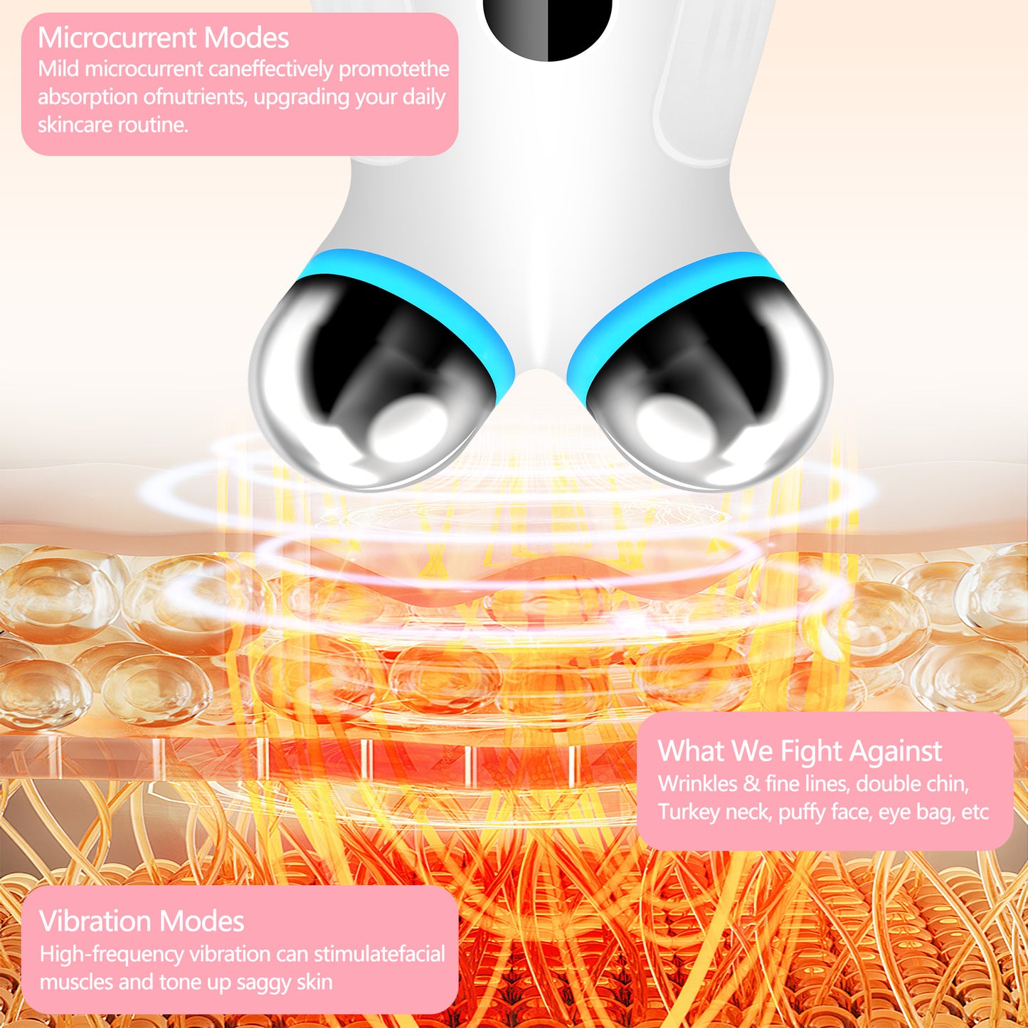 Anti-Aging Microcurrent Facial Device — Boosts Skincare Absorption