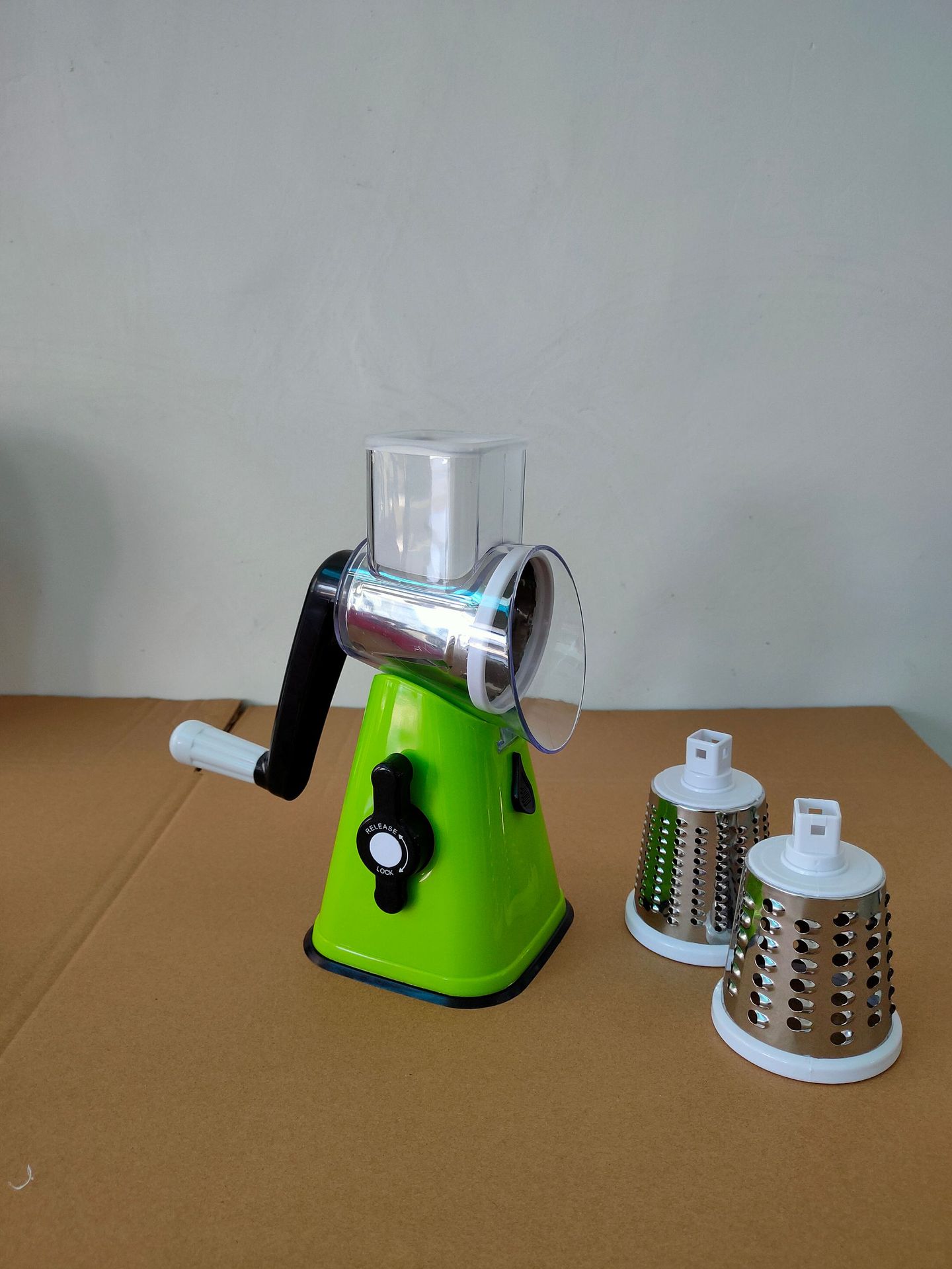 Multi-Function Vegetable Slicer & Cutter – Hand Drum Style