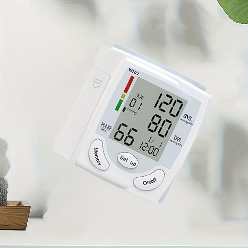 Wrist Blood Pressure Monitor — Digital BP & Heart Rate Tracker