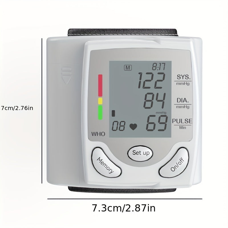 Wrist Blood Pressure Monitor — Digital BP & Heart Rate Tracker