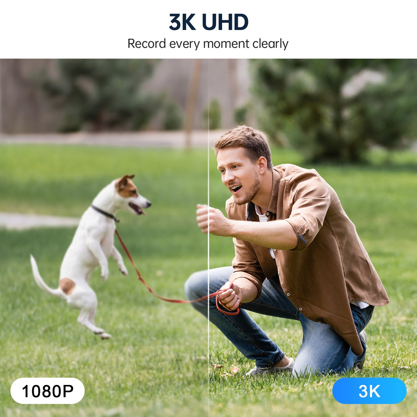 Solar WiFi Security Camera — 2K, 5000mAh, Human Detection