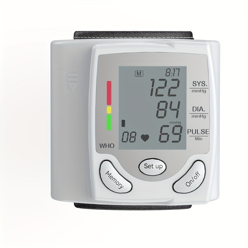 Wrist Blood Pressure Monitor — Digital BP & Heart Rate Tracker