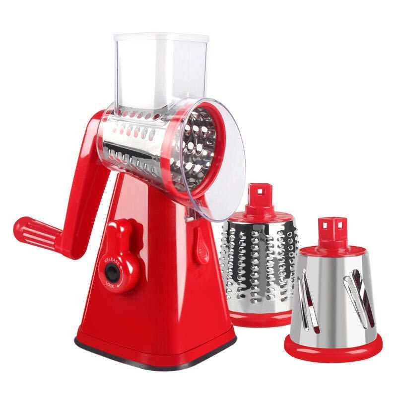Multi-Function Vegetable Slicer & Cutter – Hand Drum Style