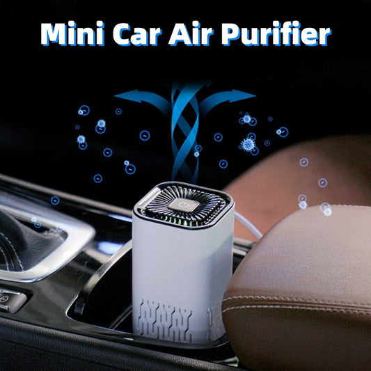 Portable Car & Home Air Purifier – Negative Ion, Removes Dust & Smoke